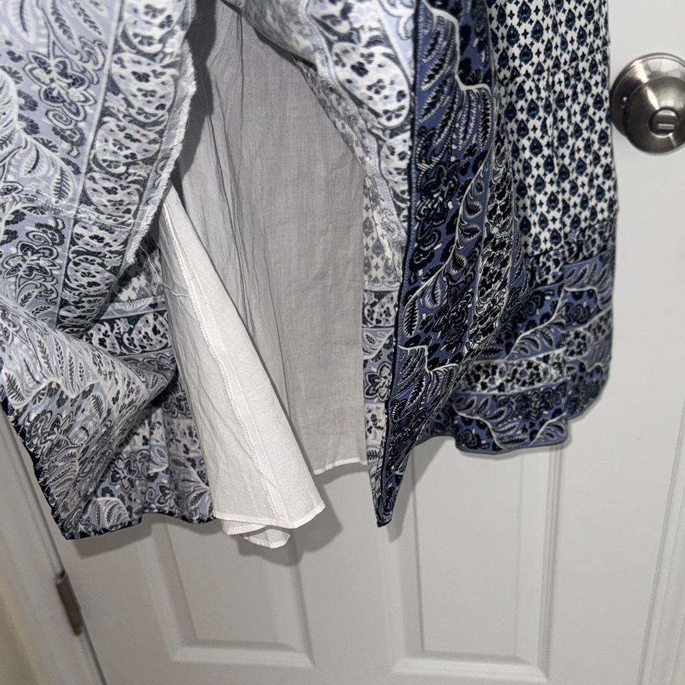 Veronica Beard Blue Patterned Tiered Maxi Dress - Picture 9 of 10